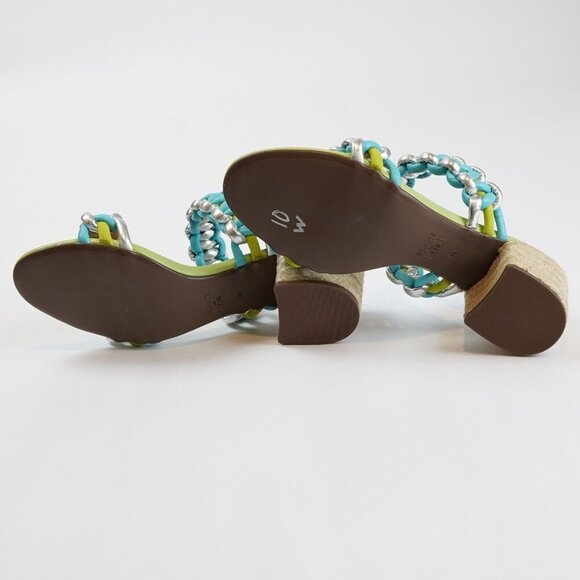 Schutz Colorful Juliet Braided Block Heel Sandals - Size 7.5 - NWOB - Picture 6 of 7